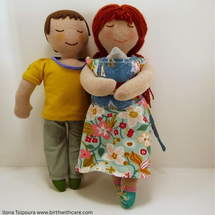 Family Doll Set - Preparing the Family for a Home Birth